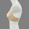 Oropeel Curvy Double Layered Minimizer Wired Bra with Lace Touch-BEIGE
